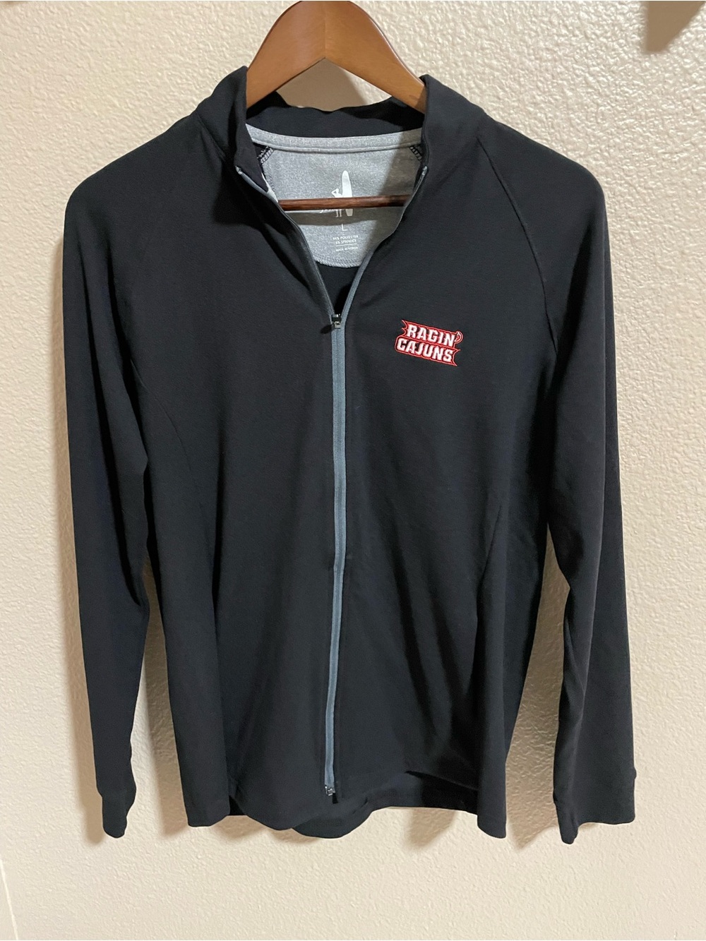 Johnnie O University of Louisiana Lafayette Ragin' Cajuns Black Full-Zip Jacket